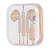 Type C Headphone Noise Canceling Built in Microphone Type C Wired Headphones for Xiaomi for Huawei Pink