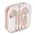 Type C Headphone Noise Canceling Built in Microphone Type C Wired Headphones for Xiaomi for Huawei Pink