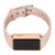 Smart Watch Alloy Silicone Glass 210mah 30m Waterproof LED Fitness Watch for Family Friendly Colleagues Pink Band Gold Shell
