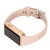 Smart Watch Alloy Silicone Glass 210mah 30m Waterproof LED Fitness Watch for Family Friendly Colleagues Pink Band Gold Shell
