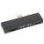 For Surface Dock 5 in 1 5 Gbps Memory Card Reader 4K Resolution Aluminum Shell Hot Swap USB3.0 Hub for Win10 for Win XPBlack
