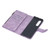 Wallet Phone Case PU TPU Magnetic Buckle Full Screen Protection Portable Built in Stand Function Zipper Case for Z Fold 3 Purple