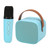 Bluetooth Speaker Microphone Set HD Stereo Rechargeable Retro Portable Karaoke Machine for Kids Adults Party Blue