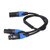 Microphone Y Splitter Cable 3 Pin Dual XLR Female to 3 Pin Male XLR Cable Anti Interference Hi Fi Sound Quality for Mixer Amplifier