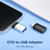 OTG Adapter Portable USB2.0 Adapter Mini Size Aluminum Alloy Material Plug and Play Wide Compatibility for iOS Devices Black