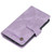 Wallet Phone Case PU Zipper Flip Wallet Protective Phone Cover with Magnetic Closure Holder for Galaxy S22 Plus Purple