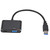 2 in 1 Compatible for USB to High Definition Multimedia Interface and VGA Adapter Cable Compatible for 1080p USB 3.0 to High Definition Multimedia Interface VGA Converter Support xp Windows 7 8 10