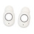 Wireless Earbuds Bluetooth 5.1 Mini Mirror Digital Display IPX7 Waterproof Earphones with Lanyard for Phones Tablet White
