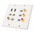 Ethernet Wall Plate HD Multimedia Interface CAT6 TV F Head RCA Coax Ethernet Wallplate for Home Office Hotel