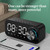 Digital Radio Alarm Clock Bluetooth Speaker Clock with Time and Alarm LED Display and Mirror Surface for Desktop