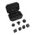 7Pcs LED Dice Set Wireless Rechargeable Light Up Dice Glowing LED Dice with Storage Bag for RPG Role Playing Table Game Black Storage Bag
