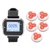 Wireless Calling System Restaurant Queue Vibrating Buzzing 1 Watch Rechargeable Receiver 5 Pagers 100‑240V GB Plug