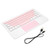 Wireless Keyboard Multi Touch Sensitive Operation Small Portable Rechargeable Keyboard for IOS TabletWhite Pink