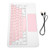 Wireless Keyboard Multi Touch Sensitive Operation Small Portable Rechargeable Keyboard for IOS TabletWhite Pink