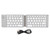 Foldable Wireless Keyboard Rechargeable Long Standby Pocket Size Portable Keyboard for Smartphone Tablet Laptop Travel White