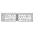 Foldable Wireless Keyboard Rechargeable Long Standby Pocket Size Portable Keyboard for Smartphone Tablet Laptop Travel White