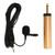 3.5mm Wired Lavalier Microphone 16.4ft Cable Portable Omnidirectional Condenser Clip On Lapel Mic with 6.5mm Adapter