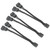 3Pcs 4Pin 1 to 2 Sleeved YSplitter Adapter Cable Computer Case Fan Power Supply