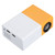 Mini Projector 1080P Full HD Portable LED Projector Home Theater Movie Projector for Kids 100‑240V Yellow White UK Plug