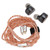 Spring2 HiFi Ear Monitor IEM Equipped Advanced Hybrid Triple BA Dynamic Driver Earphone with Detachable Cable Midnight Black 4.4mm