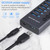985A 10-Port USB 3.0 Hub USB Splitter Hub USB Docking Station 300MB/S High-Speed Transmission with Individual Switches 12V 5A Power Adapter for Laptop PC Smartphone Tablet Keyboard Mouse Flash Drive USB Fan Lamp
