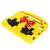 Kids Tablet Cover for TAB M10 for Galaxy TAB S6 for MatePad Precise Cut Adjustable Angle Nontoxic Cartoon Tablet Case Yellow
