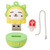 Cartoon Flash Drive PVC USB2.0 Cat Pattern Plug and Play Shockproof U Disk for Phone Laptop Yellow Green 16g