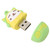 Cartoon Flash Drive PVC USB2.0 Cat Pattern Plug and Play Shockproof U Disk for Phone Laptop Yellow Green 16g