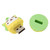 Cartoon Flash Drive PVC USB2.0 Cat Pattern Plug and Play Shockproof U Disk for Phone Laptop Yellow Green 16g