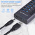 985A 10 Port USB 3.0 Hub USB Splitter Hub USB Docking Station 300MB/S High Speed Transmit with Individual Switches 12V 5A Power Adapter for Laptop PC Smartphone Tablet Keyboard Mouse