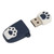 U Disk USB2.0 Hot Swap Cat Paw Shape Cartoon Style Portable Vibration Resistant Flash Drive for Win for OS X Dark Blue 64G