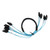 MINI SAS 4SATA Transmission Cable Connect to SDD Hard Disk Computer Server High Speed 7P to 4SATA Data Cable 1.6ft