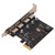 PCI E to USB 3.0 Expansion Card 4 Ports 5Gbps High Speed Supply Free Transmission USB3.0 Expansion Card