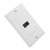 1 Port Gold Plated HDMI with Ethernet Wall Plate Face Cover for Home Theater DVD White