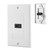 1 Port Gold Plated HDMI with Ethernet Wall Plate Face Cover for Home Theater DVD White