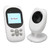 2.4in Video Baby Monitor 2 Way Intercom Auto Night Vision Portable Baby Camera 100‑240V White US Plug