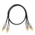 Audio Cable 2RCA Male to 2RCA Male Audio Cable with Aluminum Alloy Connector for Xbox 360Black 3 m / 9.8ft