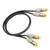 Audio Cable 2RCA Male to 2RCA Male Audio Cable with Aluminum Alloy Connector for Xbox 360Black 3 m / 9.8ft