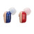 Earbuds Hearing Aids Rechargeable Noise Cancelling Lightweight Digital Hearing Amplifier for Seniors Adults Blue Red