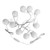 LED Makeup Mirror Lights Retractable Mirror Lamp with Dimmable Light Bulbs and USB Power Supply Plug for Makeup