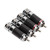 4pcs RCA Plugs Chrome Plated Video Cable Connector for 9mm Wire Diameter Speaker Equipment
