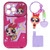 Cell Phone Case with Mirror Portable Scratch Proof Shock Resistant Cartoon Character Phone Protective Shell for Outdoor Gift Pattern 03 with Pendant for Iphone 14 Pro Max
