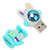Cartoon USB Flash Drive Space Bunny USB2.0 Interface Plug and Play High Speed Memory Thumb Stick for Laptop Desktop Car Type 2 32GB
