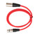 3‑Pin Male to Female Microphone Cable Durable Audio Adapter Cable for MicrophoneRed