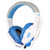 SOYTO SY830MV Game Headsets Adjustable Volume Support Mic Mute USB Headsets with 3.5mm Microphone for PS4 PC Laptop(Blue White )