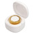 Smart Fitness Tracker Ring IP68 Waterproof Bluetooth Pedometer Smart Ring with LED Breath Light Charging Case for Android for IOS Inner Diameter 18.2mm Gold