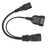 IEC320 C14 to IEC320 C13 and  Power Cord Professional Y Splitter Power Plug Cord 12.6in 10A