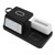 Multifunctional Alarm Clock Wireless Charger with Night Light Calendar for Phone Watch Earphone Black