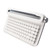 Vintage Bluetooth Keyboard 86 Keys Portable Wireless Keyboard with Integrated Stand for Windows for Android for IOS White