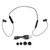 Bluetooth Headset Neck Mounted Wireless Headset Neckband Sports Headset Noise Reduction Earplugs with MicrophoneBlack